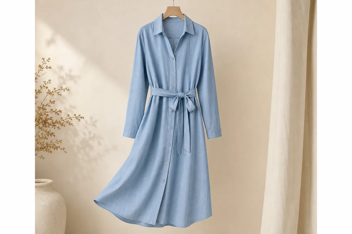 Robe Chemise en Coton — Essentiel